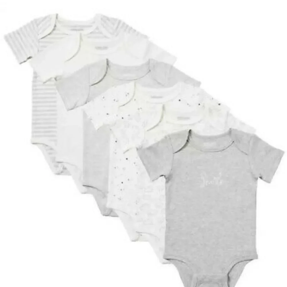 Kirkland Signature Infant Baby 6-pack Organic Cotton Bodysuit Onsies